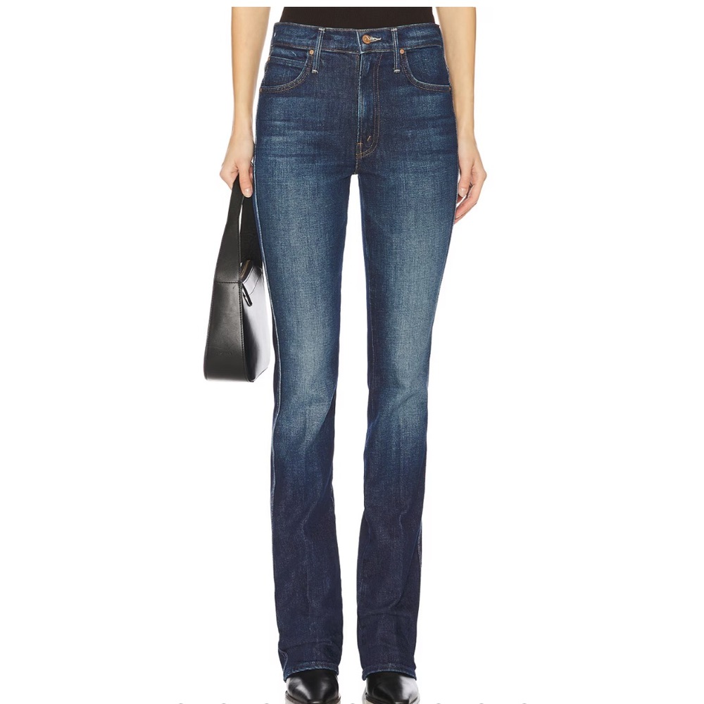 MOTHER mid rise smoking double heel Jeans